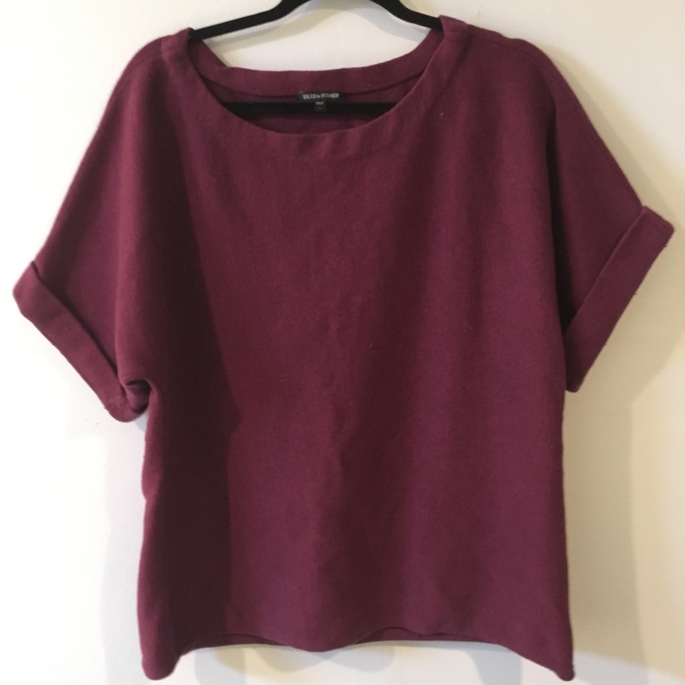 Organic cotton cashmere box top sweater
